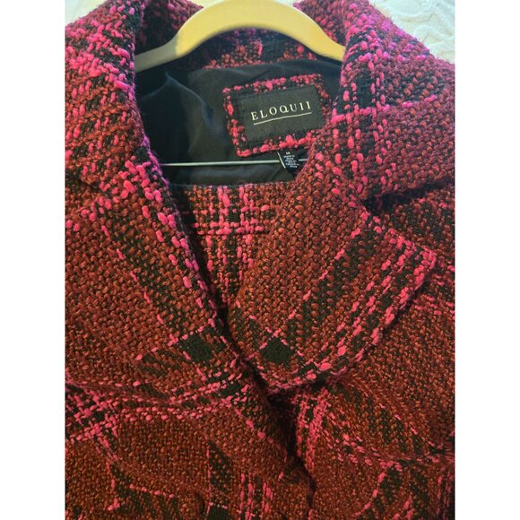 ELOQUII Women's Plus Size 16 Bold Tweed Blazer / Skirt Suit Set - Picture 3 of 6